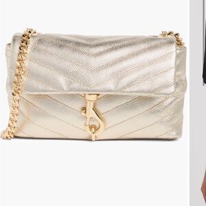 Rebecca Minkoff Edie Date Night Gold Crossbody Bag